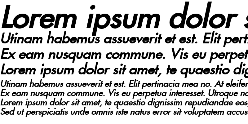 Sample of Fusi Bold Italic