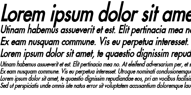Sample of Fusi Condensed Bold Italic