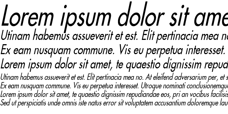 Sample of Fusi Condensed Italic