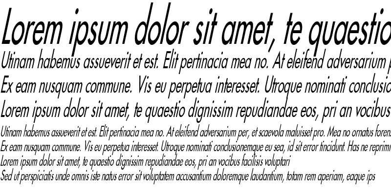 Sample of Fusi Thin Italic