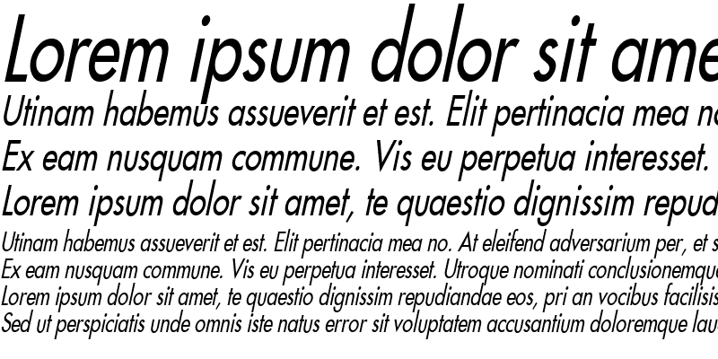 Sample of FusiCondensed Italic