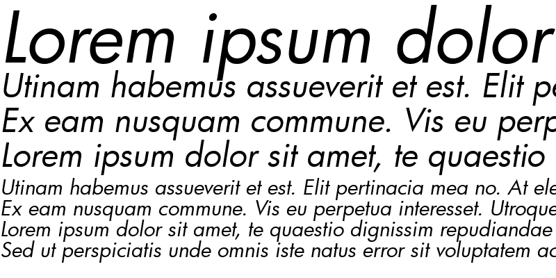 Sample of Futura Bk Book Italic