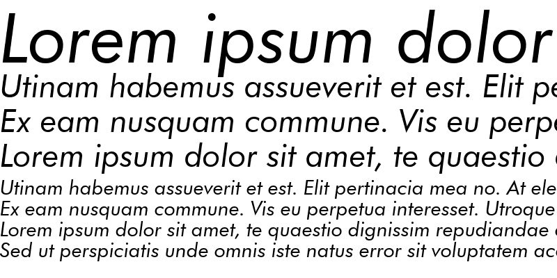 Sample of Futura Bk BT Book Italic