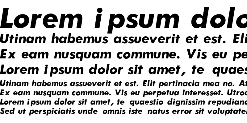 Sample of Futura-Bold-Italic