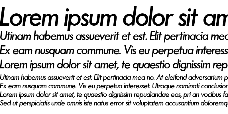 Sample of Futura-Medium Italic