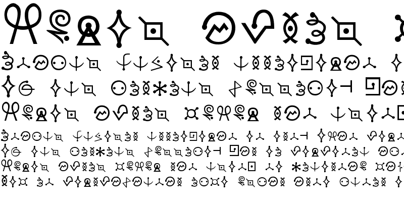 Sample of Futurama Alien Alphabet One