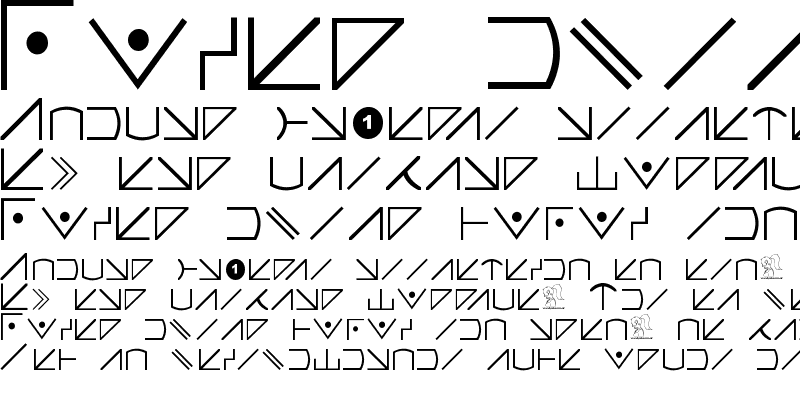 Sample of Futurama Alien Alphabet Two