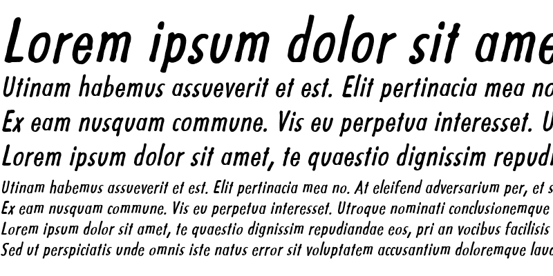 Sample of Futuramano Condensed Plain Italic