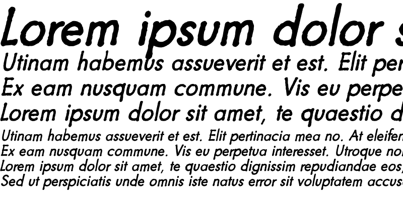 Sample of Futuramano Plain Italic