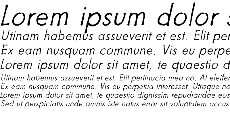 Sample of Futuramano Thin Italic