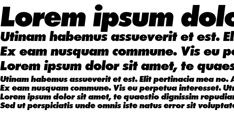 Sample of FuturaPEEExtBol Italic