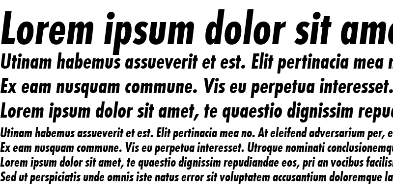 Sample of FuturaTBolCon Italic