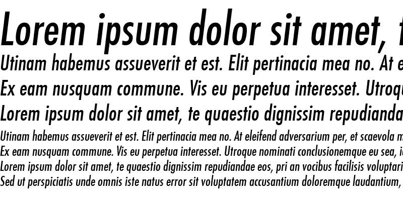 Sample of FuturaTEEMedCon Italic