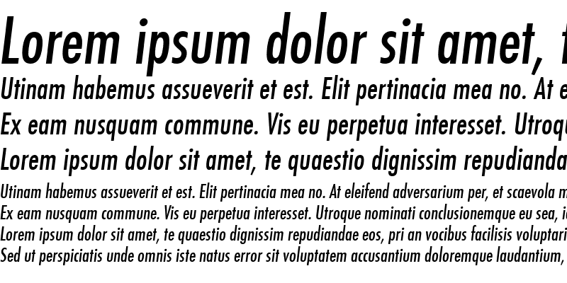 Sample of FuturaTMedCon Italic