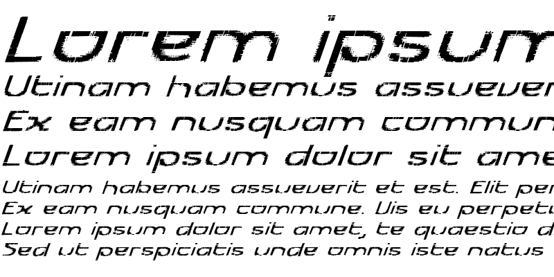 Sample of Futurex Transmaat Italic