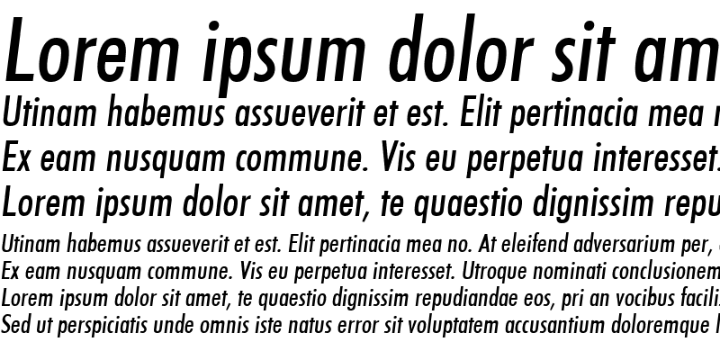Sample of Futuri Condensed Italic