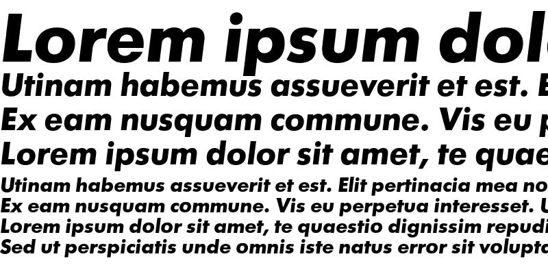 Sample of FuturisC Bold Italic