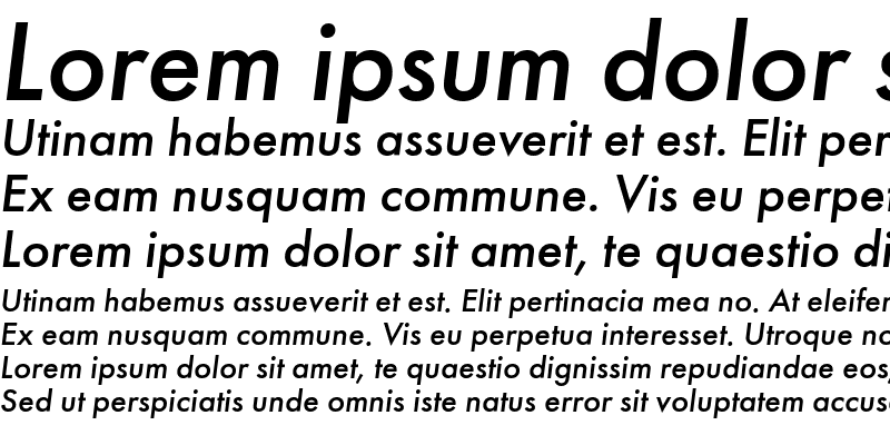 Sample of FuturisCTT Italic