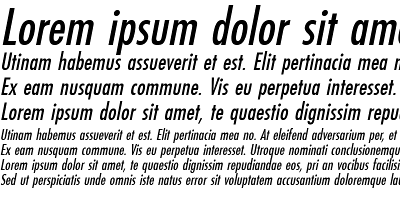 Sample of FuturistCondensed Italic
