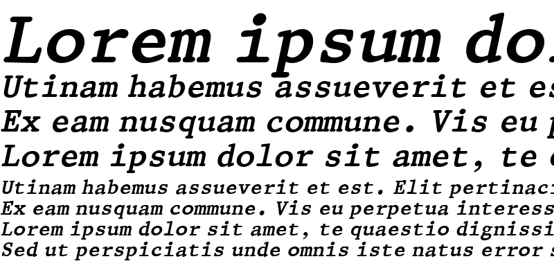 Sample of Fuzzy 4 Bold Italic