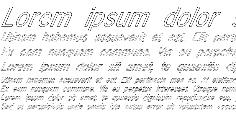 Sample of FZ BASIC 24 HOLLOW ITALIC