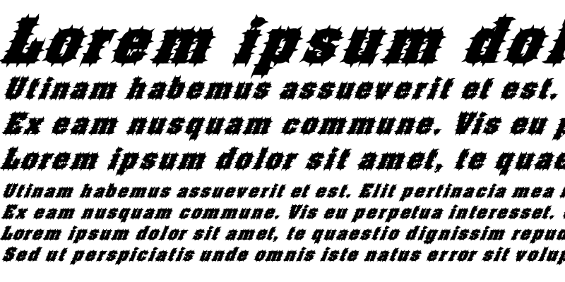 Sample of FZ BASIC 52 SPIKED ITALIC Normal