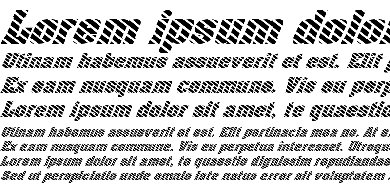 Sample of FZ BASIC 52 STRIPED ITALIC Normal