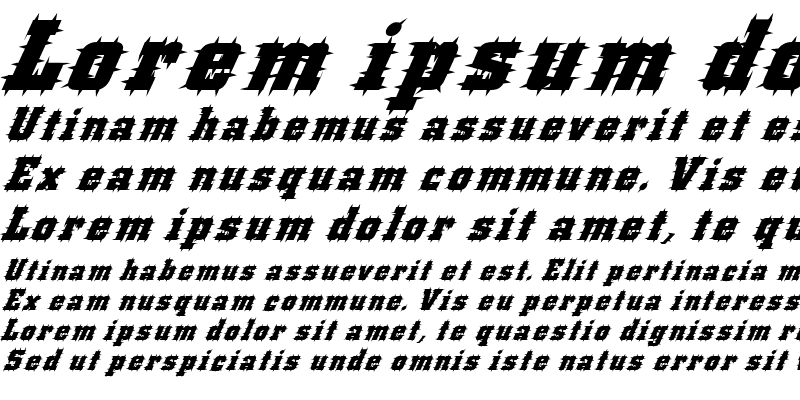 Sample of FZ BASIC 53 SPIKED ITALIC Normal
