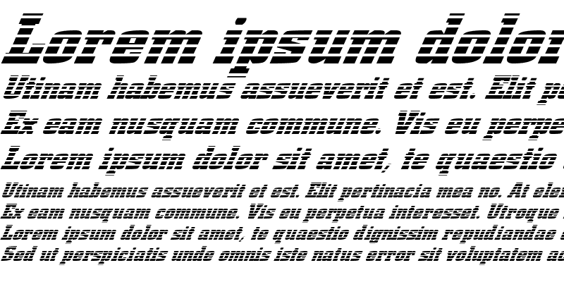 Sample of FZ BASIC 53 STRIPED ITALIC