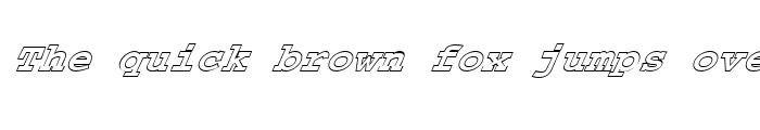 Preview of FZ BASIC 54 HOLLOW ITALIC Bold
