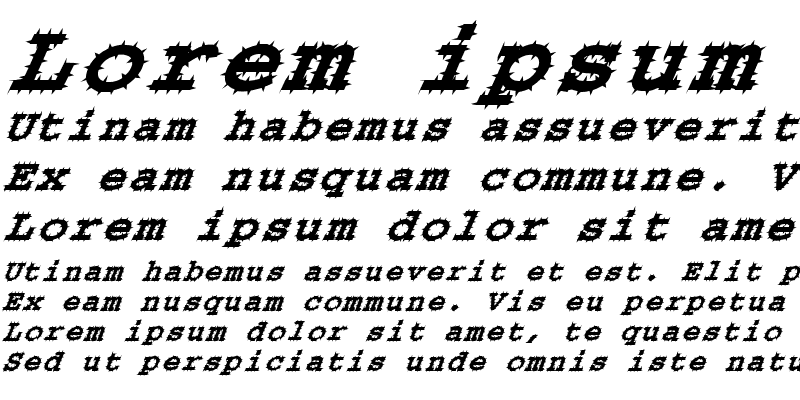 Sample of FZ BASIC 54 SPIKED ITALIC