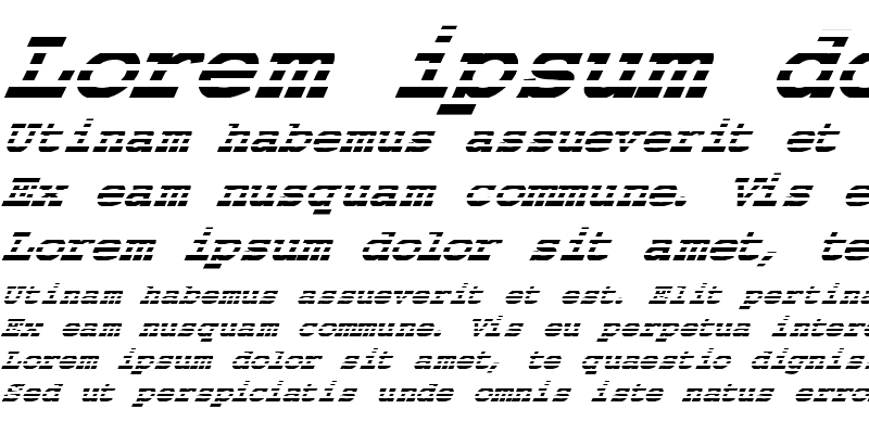 Sample of FZ BASIC 54 STRIPED ITALIC