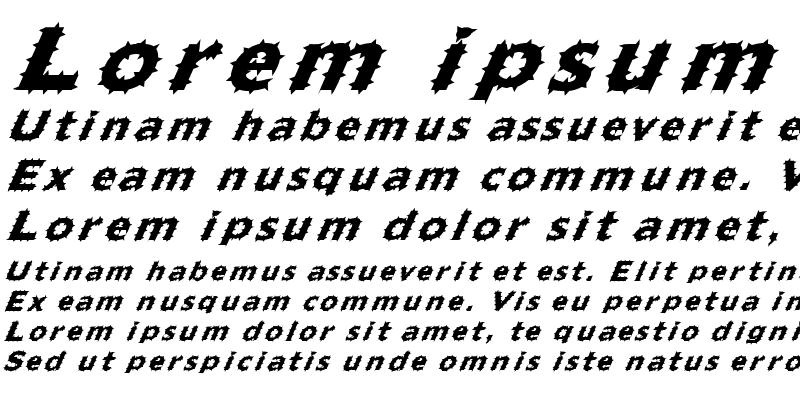 Sample of FZ BASIC 55 SPIKED ITALIC Normal