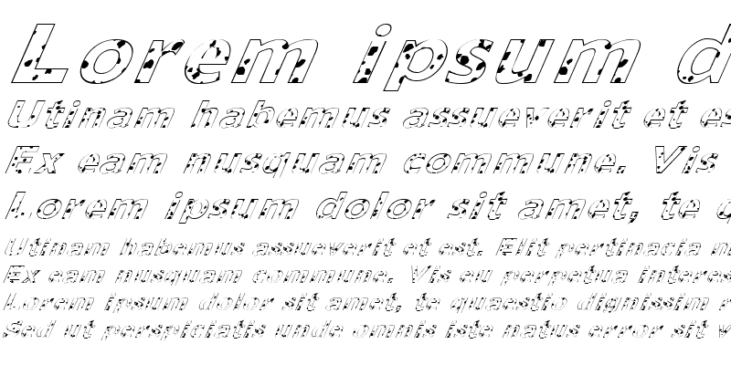 Sample of FZ BASIC 55 SPOTTED ITALIC Normal