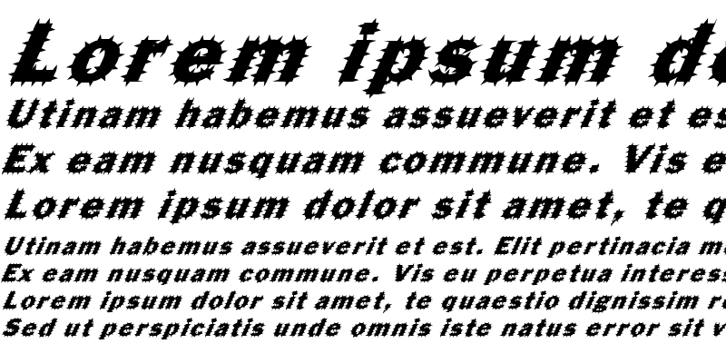 Sample of FZ BASIC 56 SPIKED ITALIC Normal