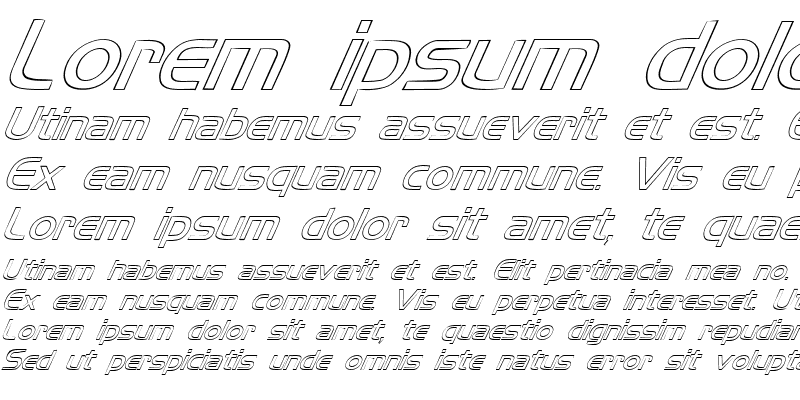 Sample of FZ BASIC 8 HOLLOW ITALIC