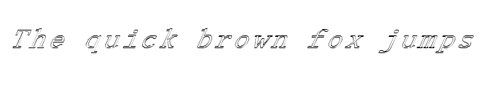 Preview of FZ DIGITAL 1 HOLLOW ITALIC Normal