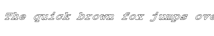 Preview of FZ DIGITAL 3 HOLLOW ITALIC Normal
