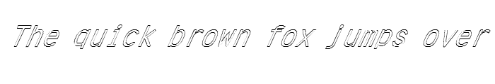 Preview of FZ DIGITAL 4 HOLLOW ITALIC Normal