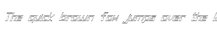 Preview of FZ DIGITAL 6 HOLLOW ITALIC Normal