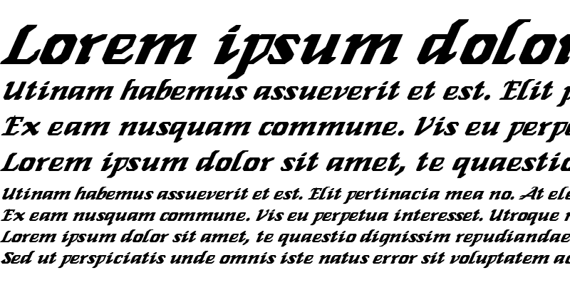 Sample of FZ GOTHIC 2 ITALIC