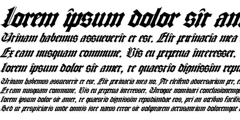 Sample of FZ GOTHIC 3 ITALIC