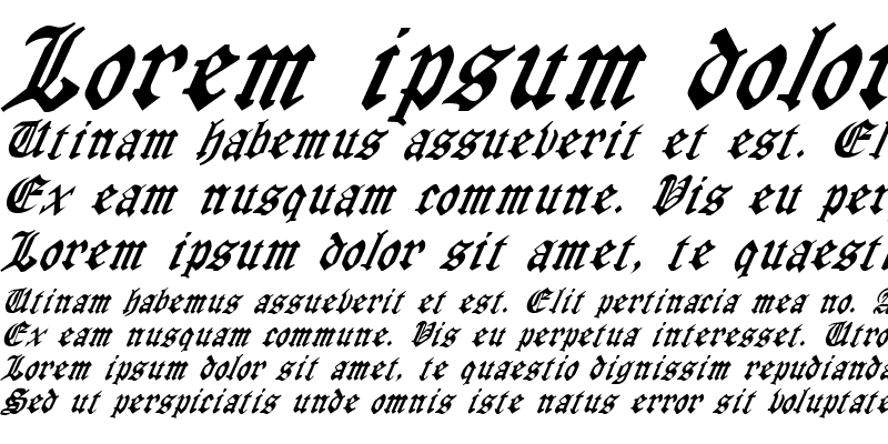 Sample of FZ GOTHIC 4 ITALIC