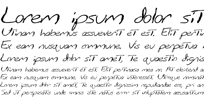 Sample of FZ HAND 12 MANGLED ITALIC Normal