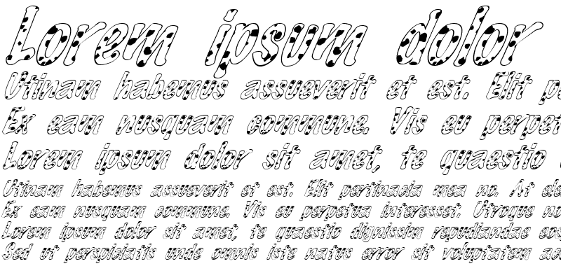 Sample of FZ HAND 14 SPOTTED ITALIC Normal