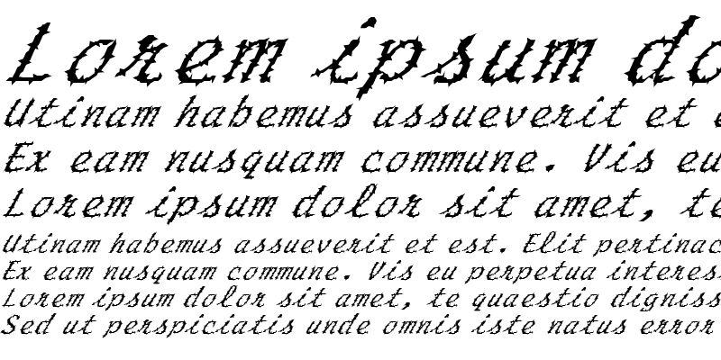 Sample of FZ HAND 20 SPIKED ITALIC Normal