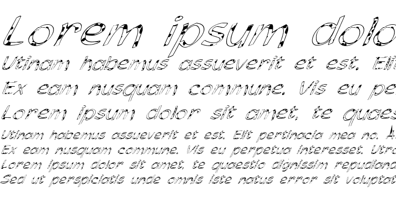 Sample of FZ HAND 21 SPOTTED ITALIC Normal