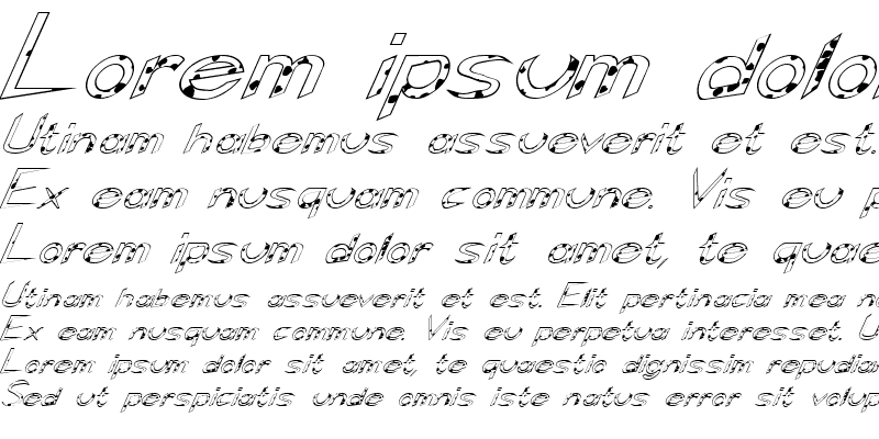 Sample of FZ HAND 5 SPOTTED ITALIC