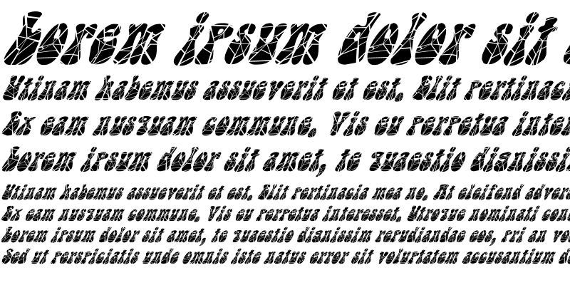 Sample of FZ JAZZY 14 CRACKED ITALIC Regular