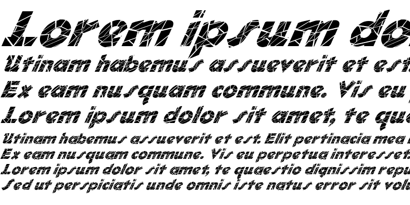 Sample of FZ JAZZY 32 CRACKED ITALIC Normal